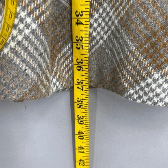 Vintage B. Moss Maxi Skirt Womens 4 Y2K 90s Brown Plaid Wool Blend Academia - Picture 5 of 16